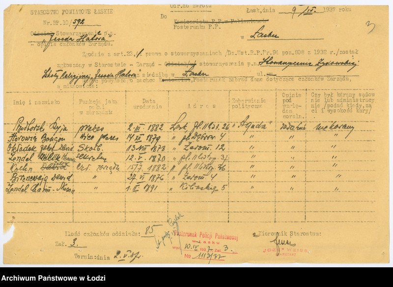 Obraz 6 z jednostki "Stowarzyszenie Szkoły Religijnej "Jesoda-Hatora" w Łasku"