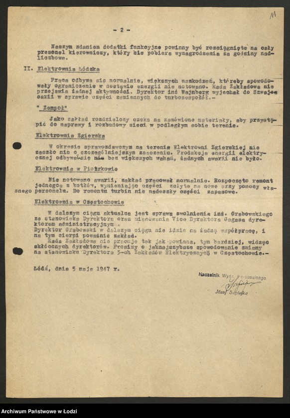Obraz 12 z jednostki "Zjednoczenie Energetyczne Okręgu Łódzkiego; protokoły [konferencji], sprawozdania [z produkcji]"