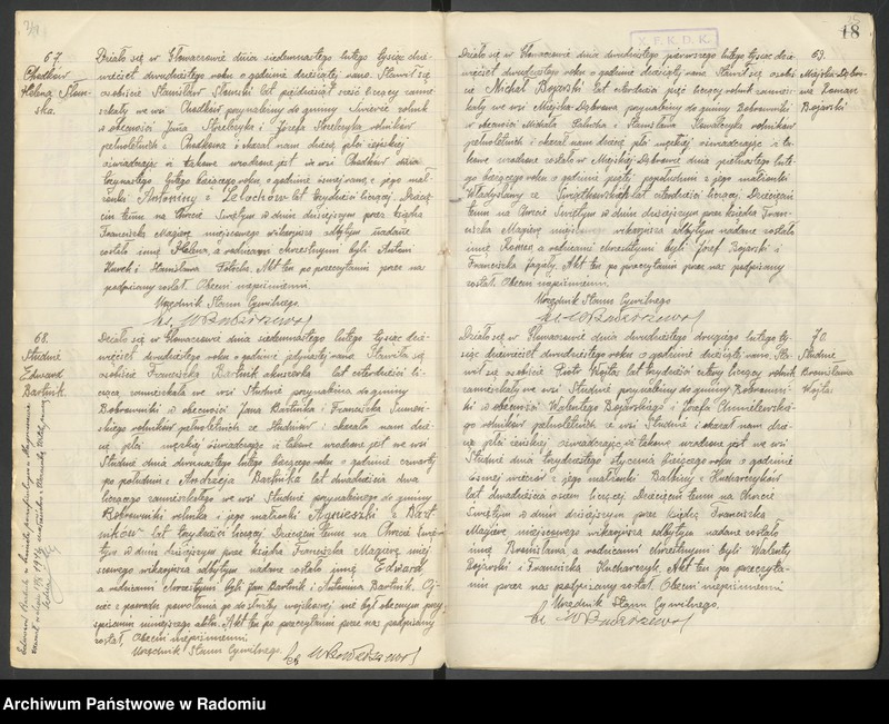 image.from.unit.number "Duplikat akt urodzonych, zaślubionych i zmarłych parafii Głowaczów za 1920 rok"