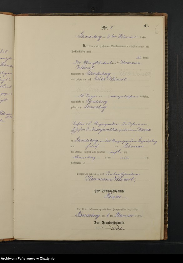 image.from.unit.number "Sterbe-Neben-Register Nr 1 - 66"
