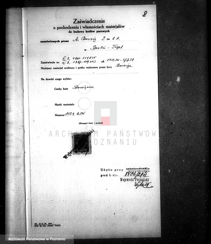 Obraz 12 z jednostki "Majątek Dąbcze, pow. leszczyński własność B. Płócieniak, nr woj. kotła 6378"