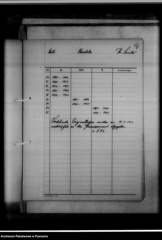 Obraz 20 z jednostki "Bücherverzeichnis, Kreissippenamt Samter [Szamotuły]"