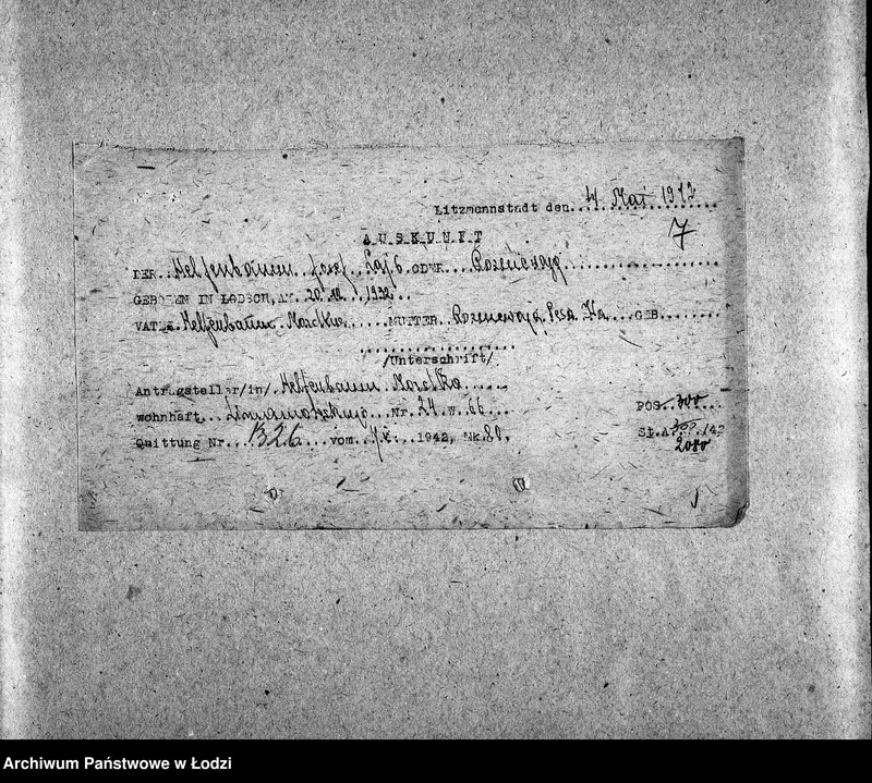 Obraz 10 z jednostki "[Wyciągi z rejestrów urodzin, ślubów i inne]"