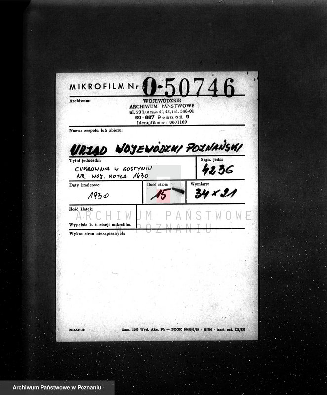 Obraz 2 z jednostki "Cukrownia w Gostyniu nr woj. kotła 1924"