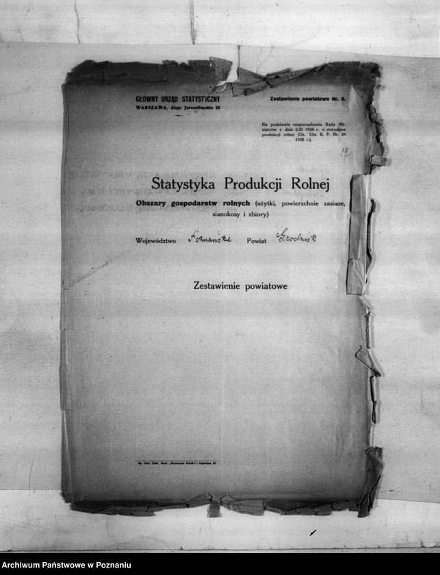 Obraz 9 z jednostki "/Statystyka produkcji rolnej - zestawienie powiatowe - Grodzisk/"