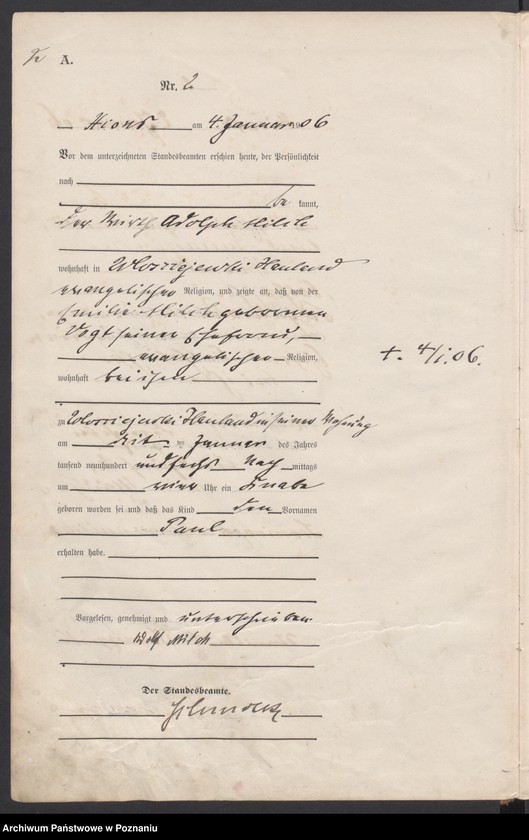 Obraz 5 z jednostki "Geburts-Haupt-Register"
