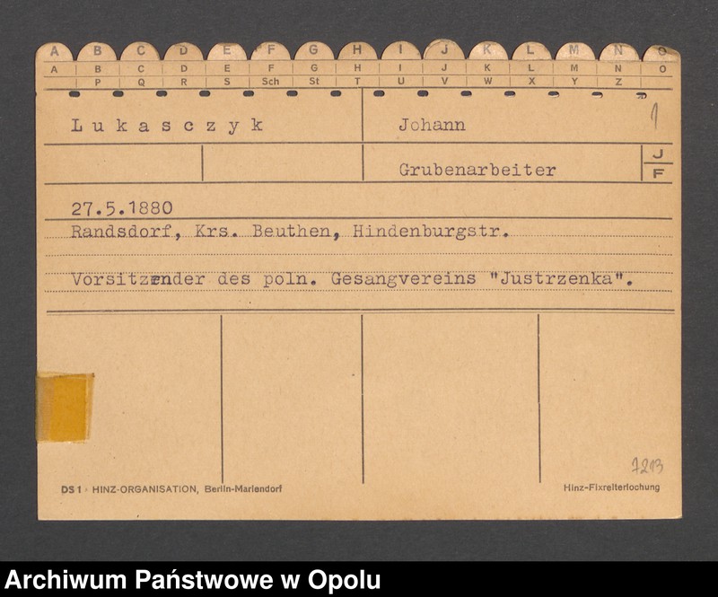 Obraz 3 z jednostki "[Lukasczyk Johann, ur. 27.05.1880 r., zam. Randsdorf]"
