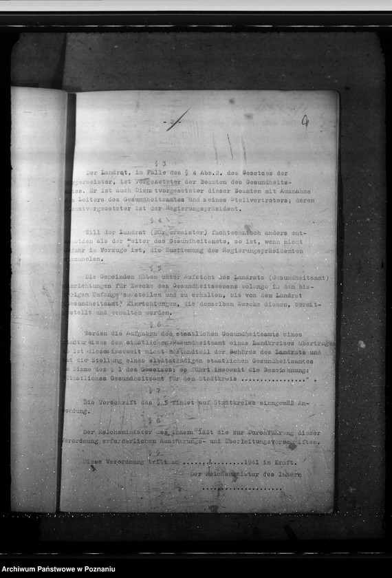 Obraz 14 z jednostki "Verordnung über die Einführung des Gesetzes über die Vereinheitlichung des Gesundheitswesens in den eingegliederten Ostgebieten."