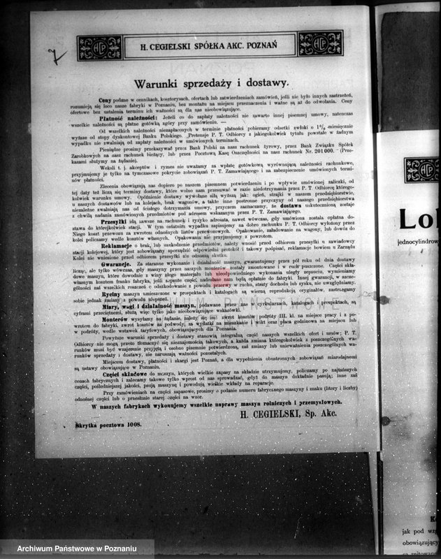 Obraz 11 z jednostki "Fabryka H. Cegielski w Poznaniu wtym plan generalny fabryki lokomotyw"