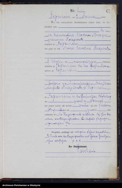 image.from.unit.number "Sterbe-Haupt-Register Nr 1 - 45"