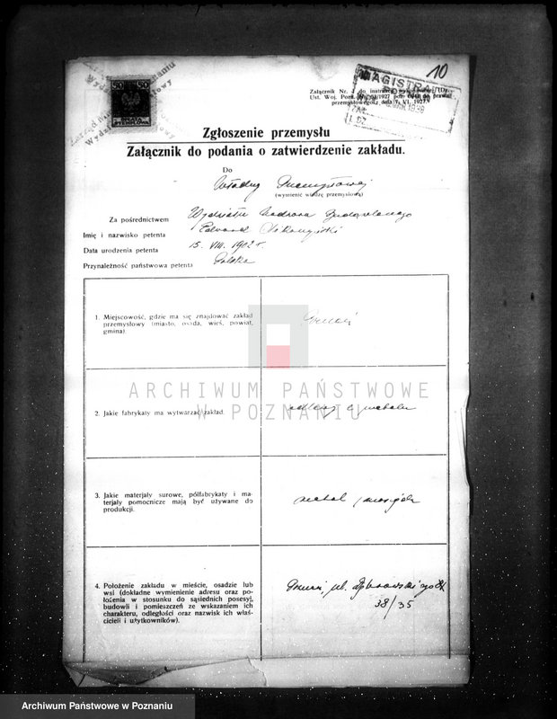 Obraz 13 z jednostki "/Projekt urządzenia odlewni metali przy ul. Dąbrowskiego 81/"