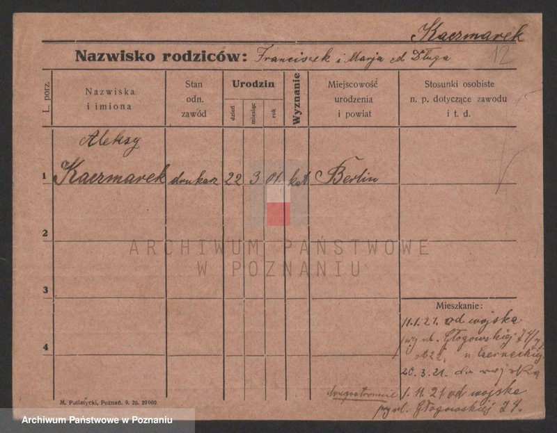 Obraz 12 z jednostki "Kaczmarek A-H (samotni mężczyźni)"