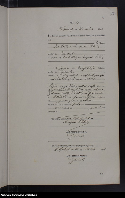 image.from.unit.number "Sterbe-Neben-Register Nr.1-46"