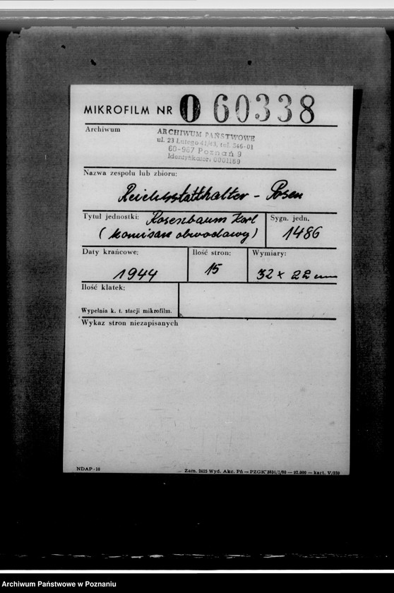 Obraz 2 z jednostki "Rosenbaum, Karl - komisarz obwodowy"