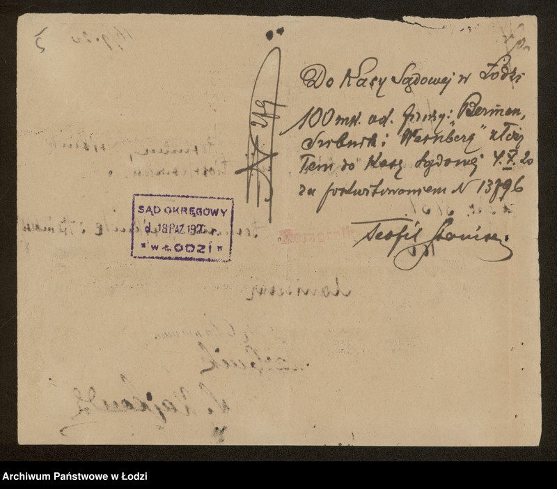 Obraz 7 z jednostki "Walerauch, Srebnik, Wajnberg- handel przędzą"