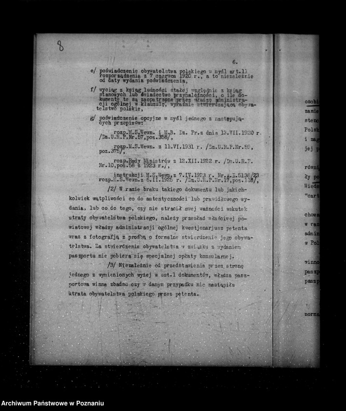 Obraz 12 z jednostki "/Sprawy paszportów zagranicznych- instrukcja portowa dla Urzędów Zagranicznych /tajne/"