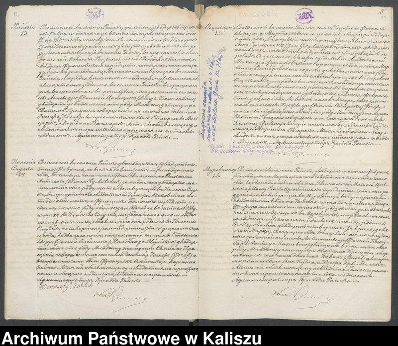 Obraz 9 z jednostki "Księga akt urodzeń, małżeństw, zgonów (duplikat)"