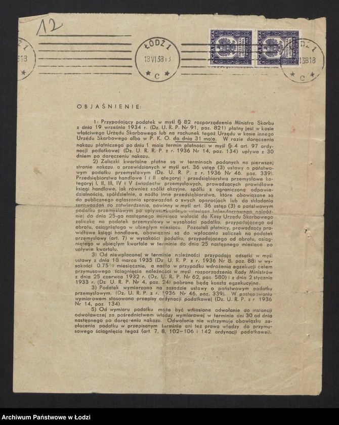 Obraz 14 z jednostki "Symcha Herszenbaum, Josek Hersz Herszenbojm- sprzedaż odpadków włókienniczych"