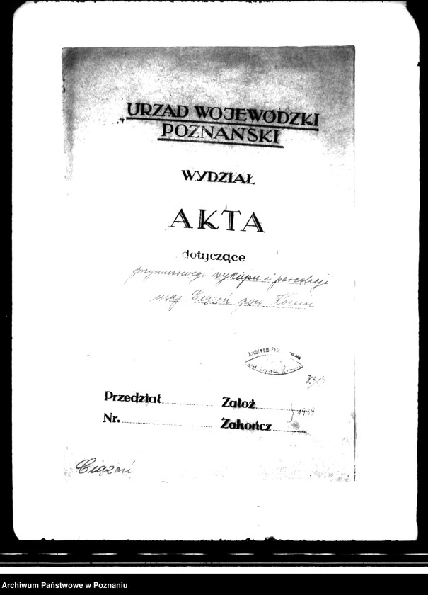 image.from.unit.number "Przymusowy wykup i parcelacja majątku Ciążeń powiatu konińskiego"