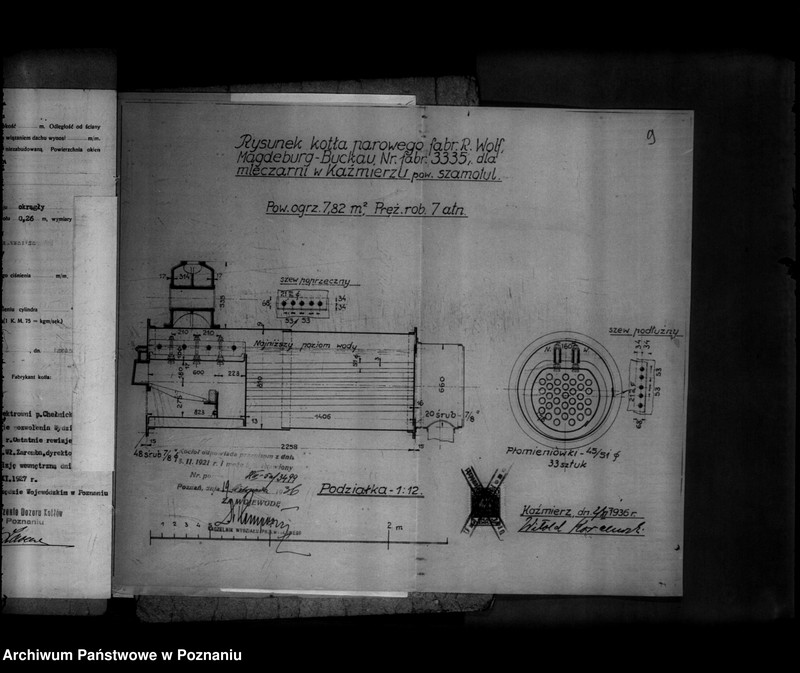 Obraz 13 z jednostki "Mleczarnia w Kaźmierzu powiat szamotulski nr woj. kotła 3499 własność W. Koralewskiego"