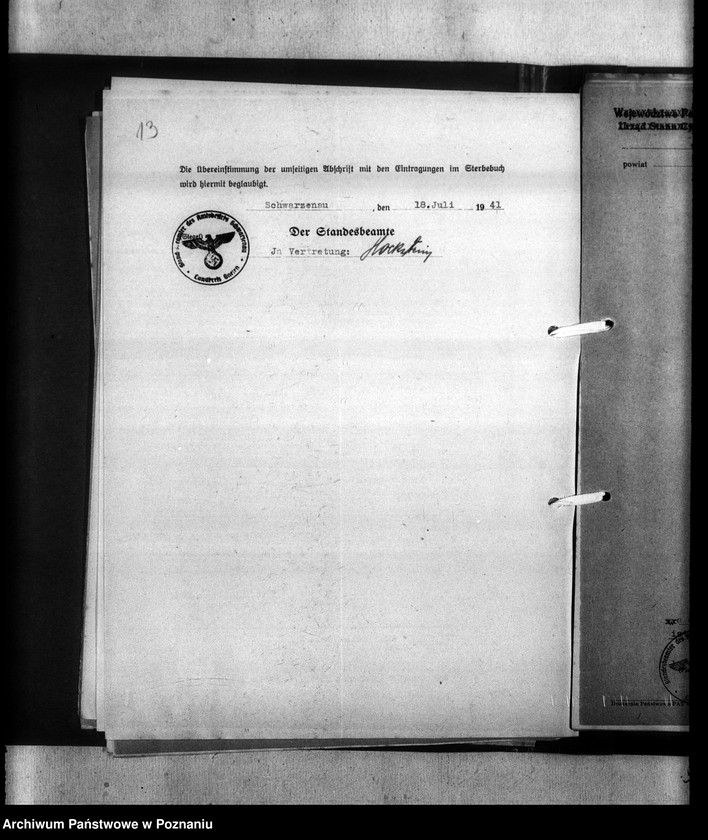 Obraz 17 z jednostki "Kreis Gnesen (Gniezno). Wykazy miejscowych Niemców, którzy zginęli w 1939 roku"