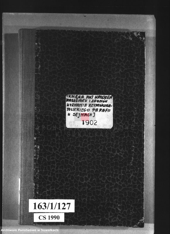 image.from.unit.number "[Księga akt urodzeń, małżeństw i zgonów wyznania rzymskokatolickiego parafii w Sejnach]"