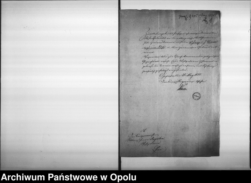 image.from.unit.number "Acta des Magistrats zu Oppeln betreffend die Ueberlassung des ehemaligen Minoritten Gebäudes, an die hiesige evangelische Gemeine zu Kirch- und Schul-Zwecken"