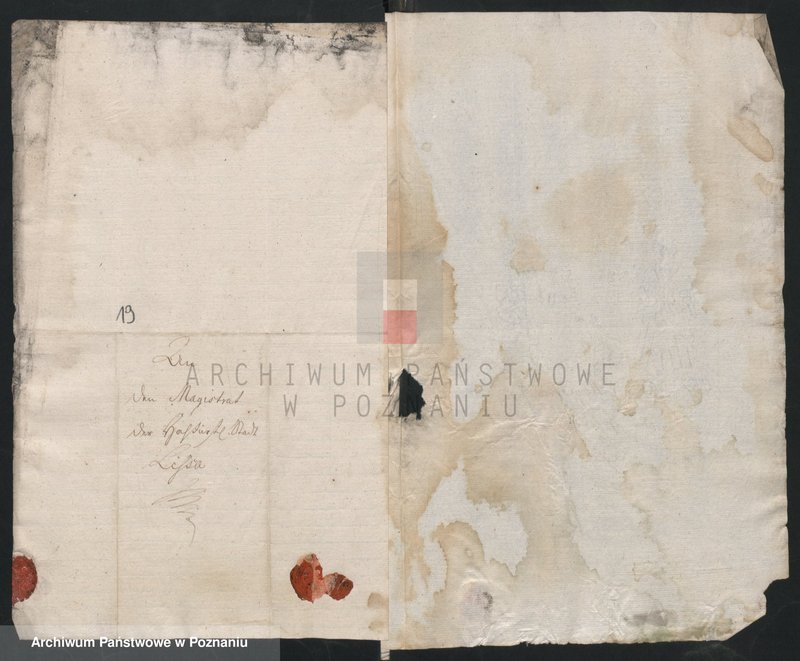 Obraz 17 z jednostki "Korespondencja, zarządzenia, wyroku władzy zwierzchniej miasta Leszna tj. Ant. Sułkowskiego i jego urzędników w sprawach administracyjno - porządkowych, finansowych i spornych; język niemiecki"