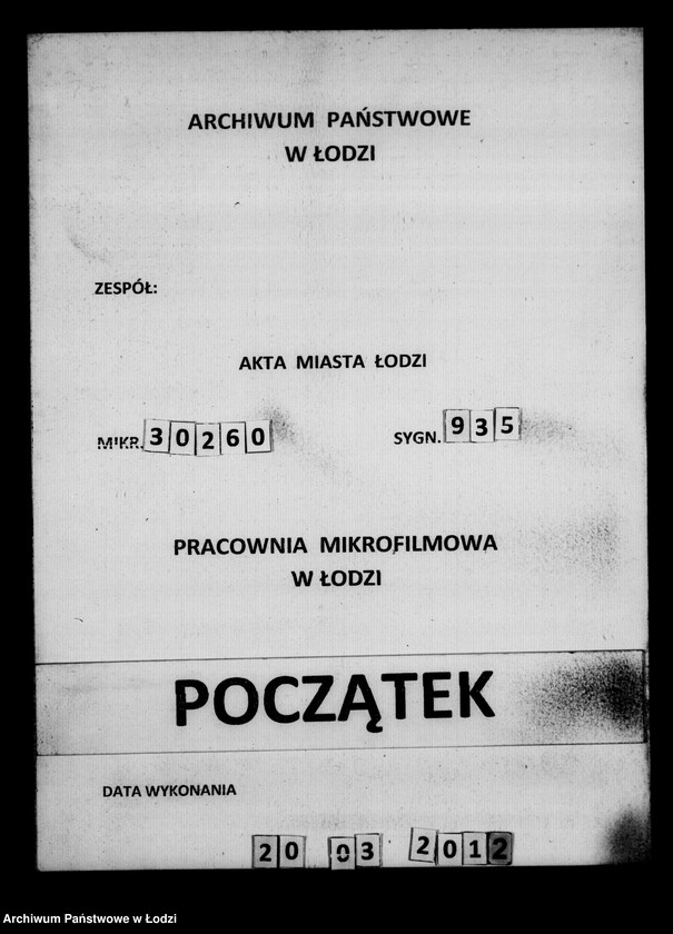 Obraz 1 z jednostki "Akta tyczące się awizacji"