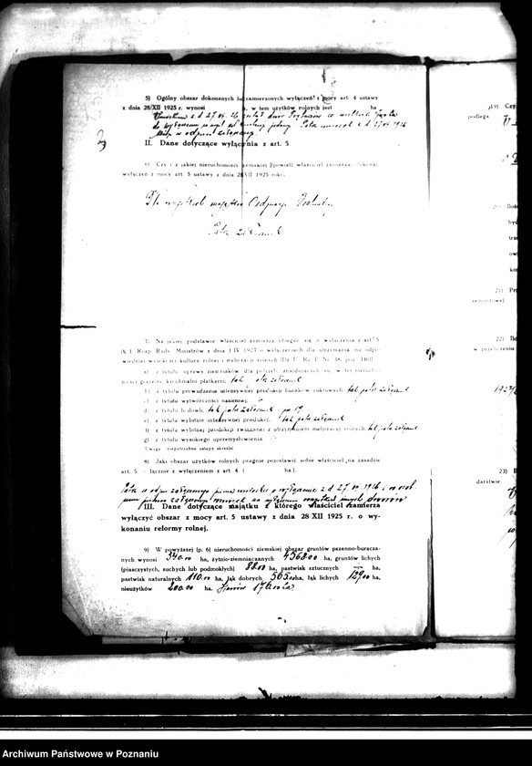 Obraz 8 z jednostki "Majątek Bralin powiatu kępińskiego wyłączenie z art. 4 i 5 ustawy o przeprowadzeniu reformy rolnej Gustaw Biron von Curland"