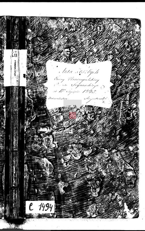 image.from.unit.number "Akta Zeszłych Gminy Krasnopolskiey Powiatu Seyneńskiego od 1-go Stycznia 1825. Województwo Augstowskie."