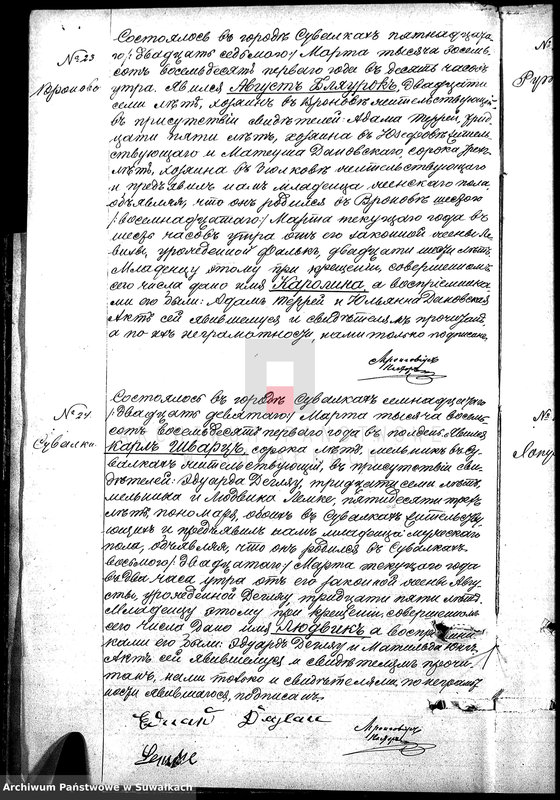 image.from.unit.number "Duplikat aktov graždanskago sostojanija Suvalskago Ev.-Augsb. prichoda o rodivšichsja, brakosočetavšichsja i umeršich za 1881 god"