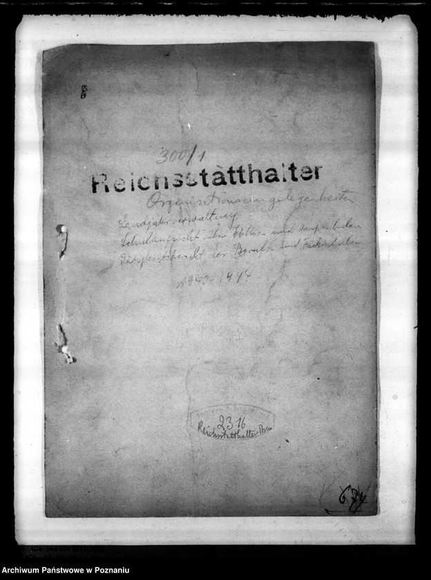 Obraz 4 z jednostki "Organisationsangelegenheiten. Landjahrverwaltung. Schulaufsicht über Volks- und Haupt- Schulen. Tätigkeitsbericht der Berufs- und Fachschulen"