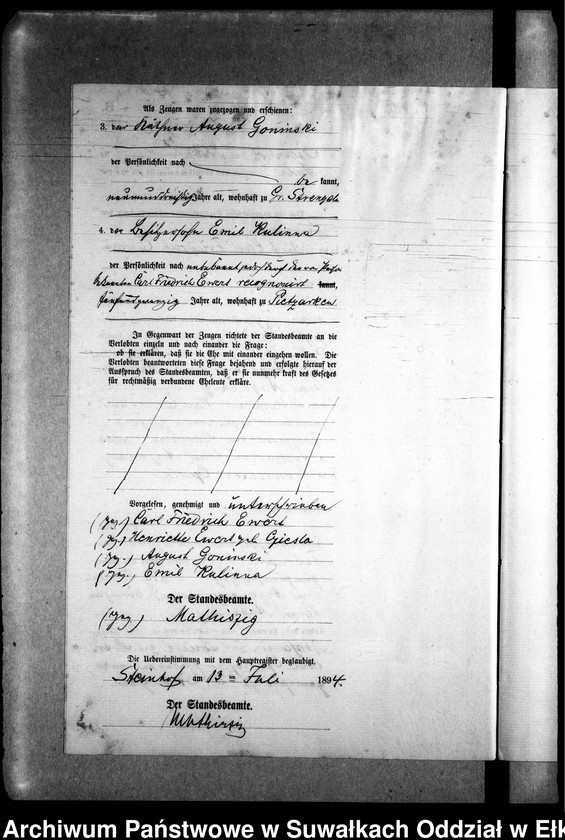 image.from.unit.number "Heiraths-Neben-Register des Preussischen Standes-Amtes Gr. Strengeln Kreis Angerburg"