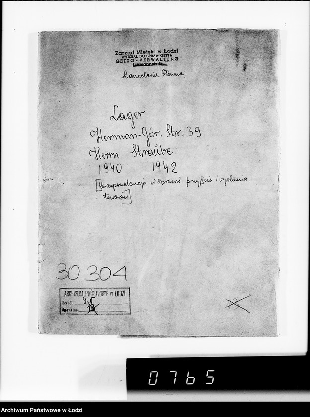 Obraz 4 z jednostki "Lager Hermann-Gör.Str.39.Herr Straube. [Korespondencja w sparwie wydania i przyjęcia towarów]"