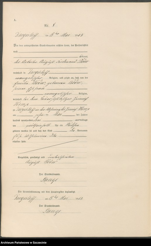 Obraz 11 z jednostki "Geburts-Register (Neben-Register)"