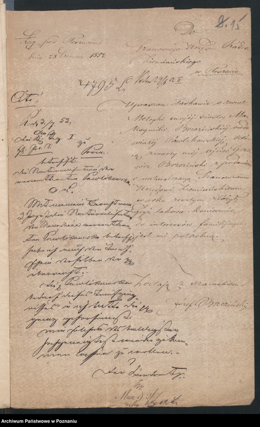 Obraz 19 z jednostki "A. betr. Gregor Brzezinski, Gutspächter Hippolyt von Brzeziński"