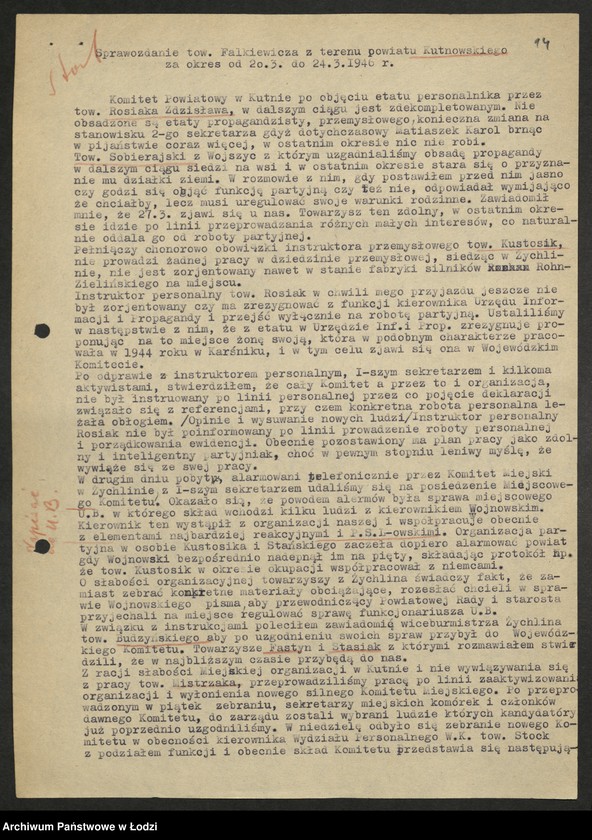 Obraz 15 z jednostki "Sprawozdania instruktorów [Wydziału] z pobytu w terenie"