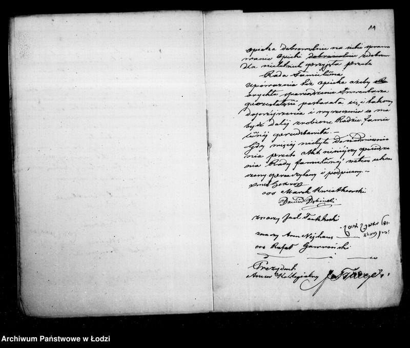 Obraz 11 z jednostki "Akta tyczące się ustanowienia opieki nad nieletnimi Jentą Bajlą i Cyprą rodzeństwem Gierszon po zmarłej Gołdzie Gierszon"