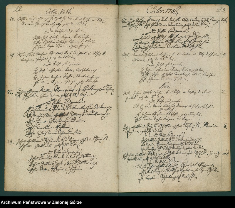 image.from.unit.number "Taufbuch bei der Stadt und Pfarrkirche Guben anfangen 1786-1801"