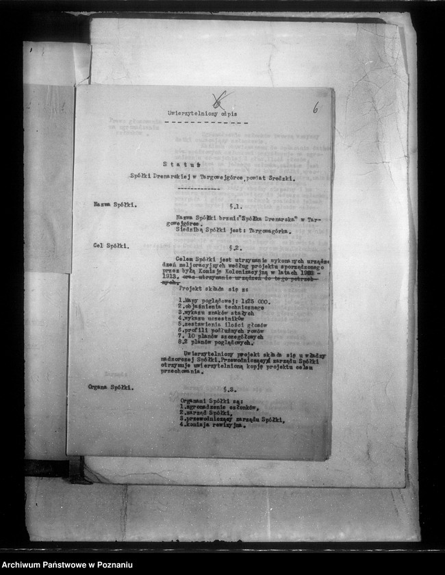 Obraz 9 z jednostki "Spółka drenarska w Targowej Górce powiatu średzkiego"