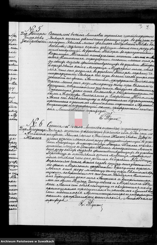 Obraz 6 z jednostki "Duplikat aktov graždnskago sostojanija Liškovskago Rimsko- Katoličeskago Prichoda, o rodivšichsja, brakosočetavšichsja i umeršich za 1910 god"