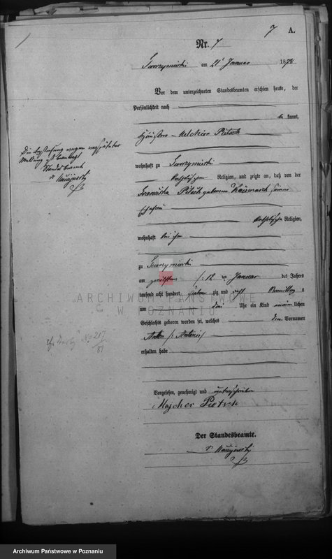 Obraz z zespołu "Urząd Stanu Cywilnego Tworzymierki (pow. gostyński)"