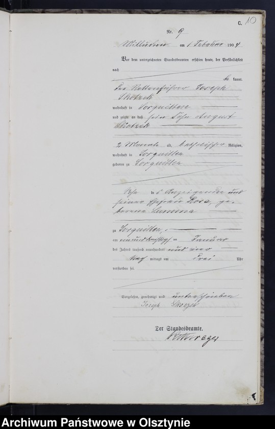 Obraz 12 z jednostki "Sterbe-Haupt-Register Nr 1 - 66"