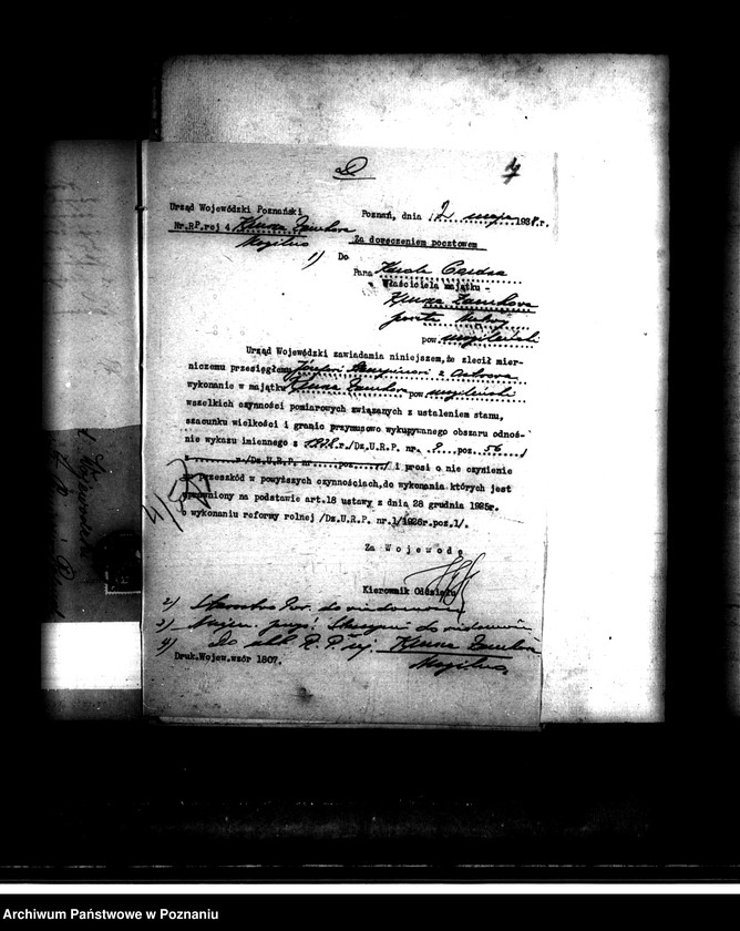 Obraz 11 z jednostki "Majątek Krusza Wielka powiatu mogileńskiego przymusowy wykup /prace pomiarowe/"