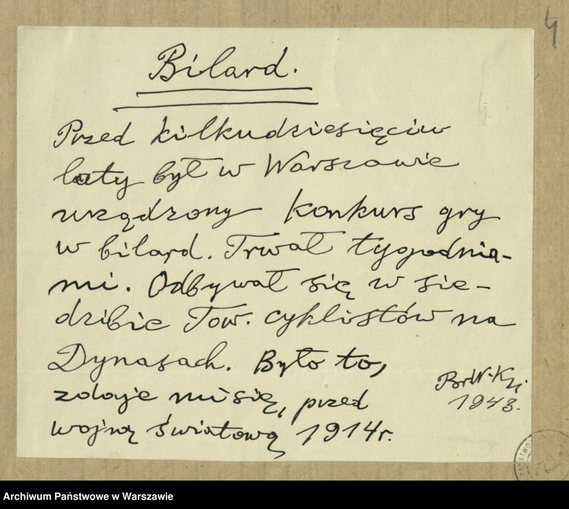 Obraz 7 z kolekcji "Karciane rozgrywki warszawskie111"