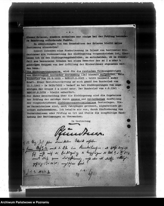 Obraz 8 z jednostki "Zarządzenia i korespondencja władz w sprawie niemieckiej listy narodowej"