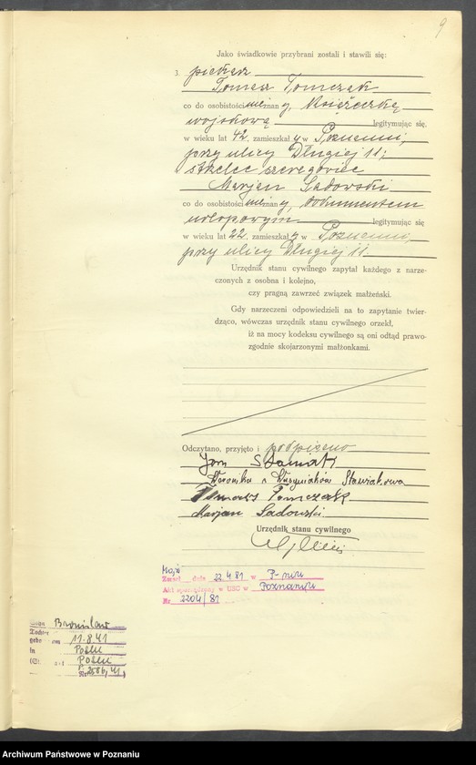 Obraz 11 z jednostki "Księga miejscowa małżeństw tom IV [Rejestr główny małżeństw]"