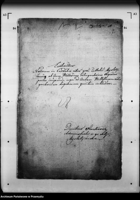 Obraz 5 z jednostki "[Kopie ksiąg metrykalnych parafii Myślatycze (dekanat Mościska)]"