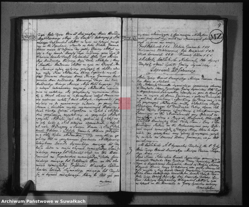 Obraz 7 z jednostki "Akta małżeństwa gminy seyneńskiey od 1-go maja 1809"